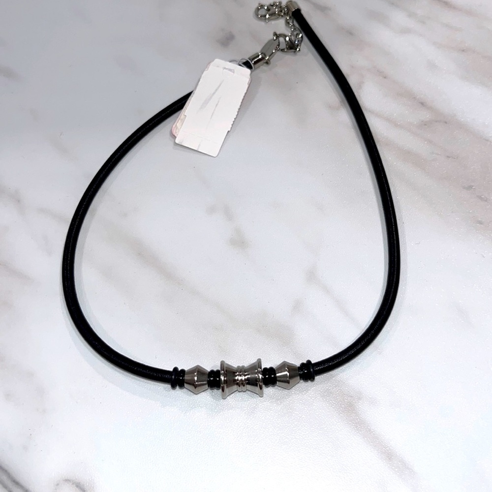 NEW Bruno banini stainless steel black necklace